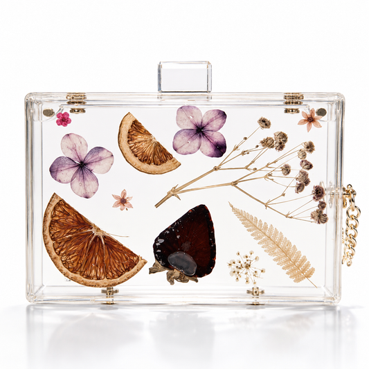 Fruit Lucite box Clutch vintage inspired
