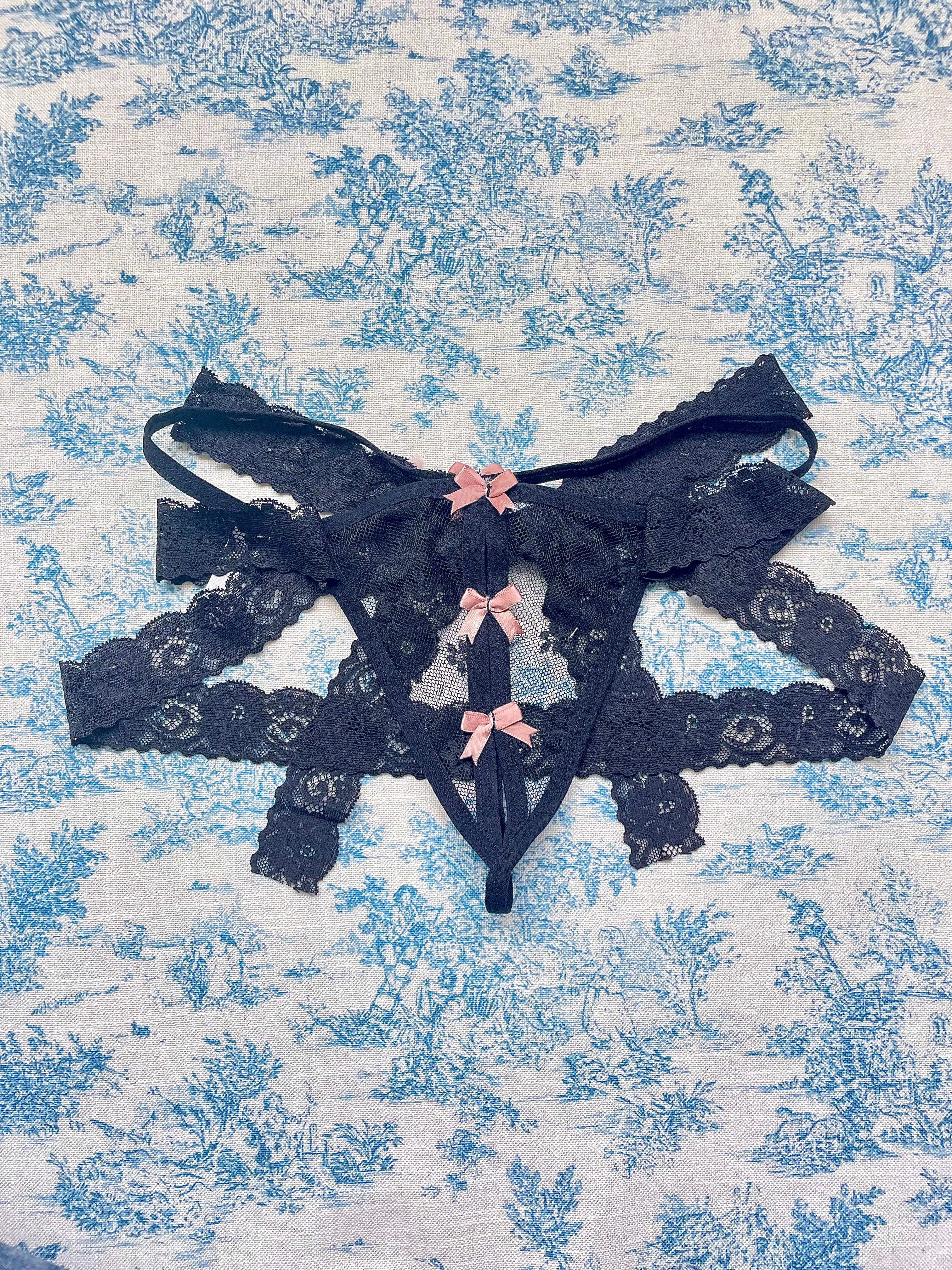 Milanblocks coquette bow lace cute panty Cotton Panties fall underwear