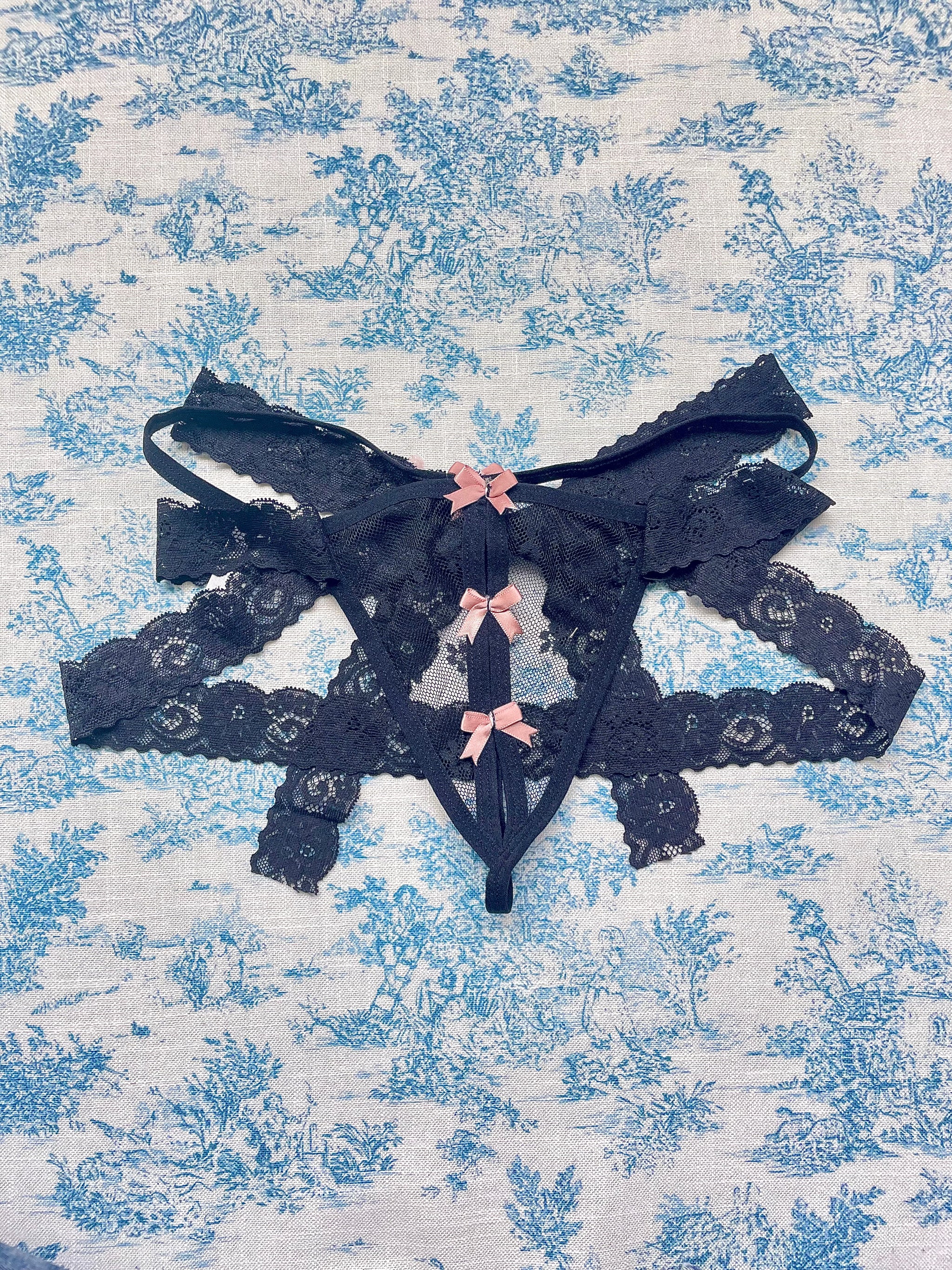 Milanblocks coquette bow lace cute panty Cotton Panties fall underwear