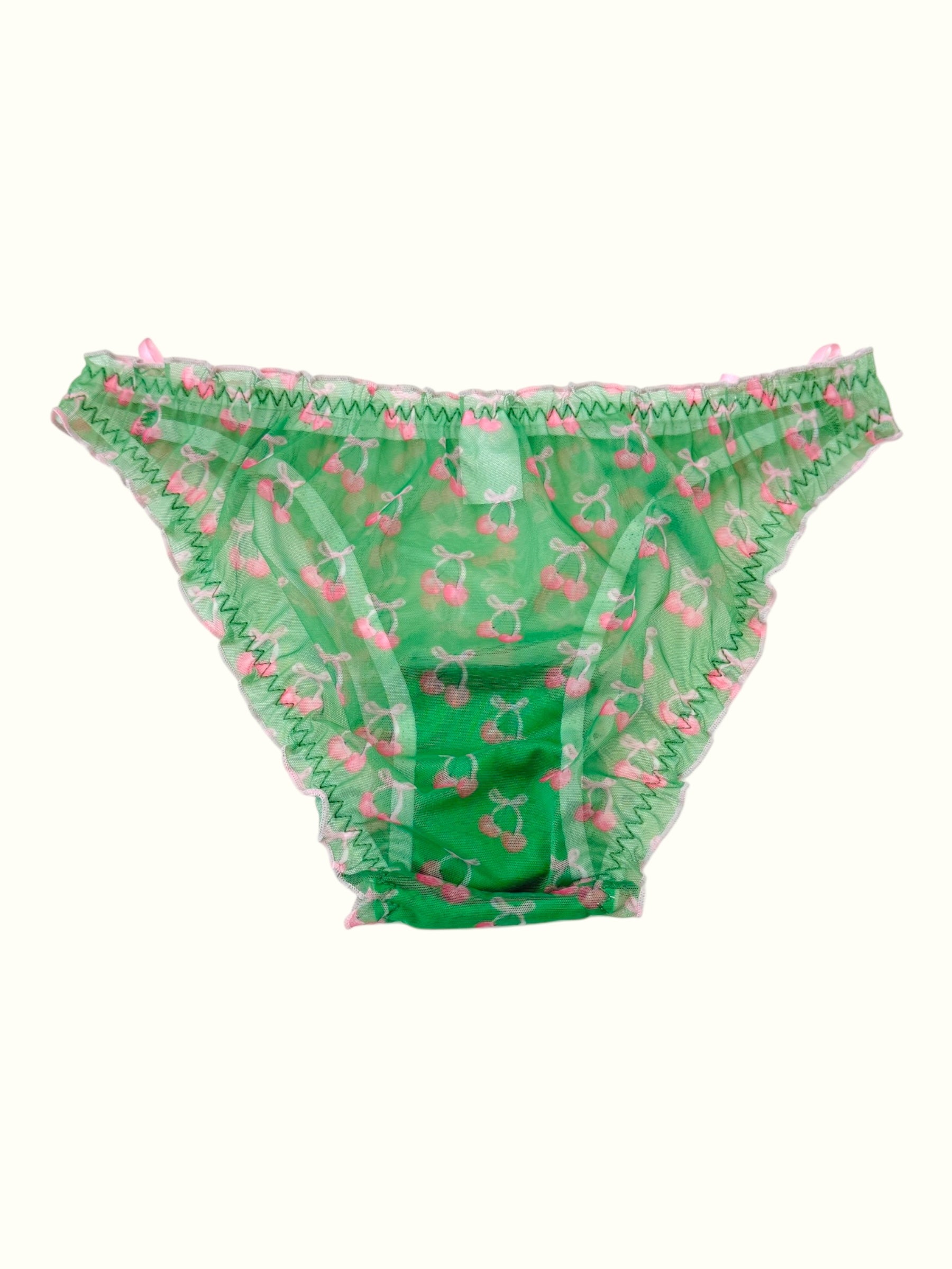 Cherry Blossom Mesh Panty – Coquette Green Dream