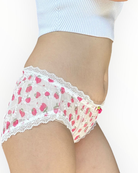 White Strawberry Coquette Panty