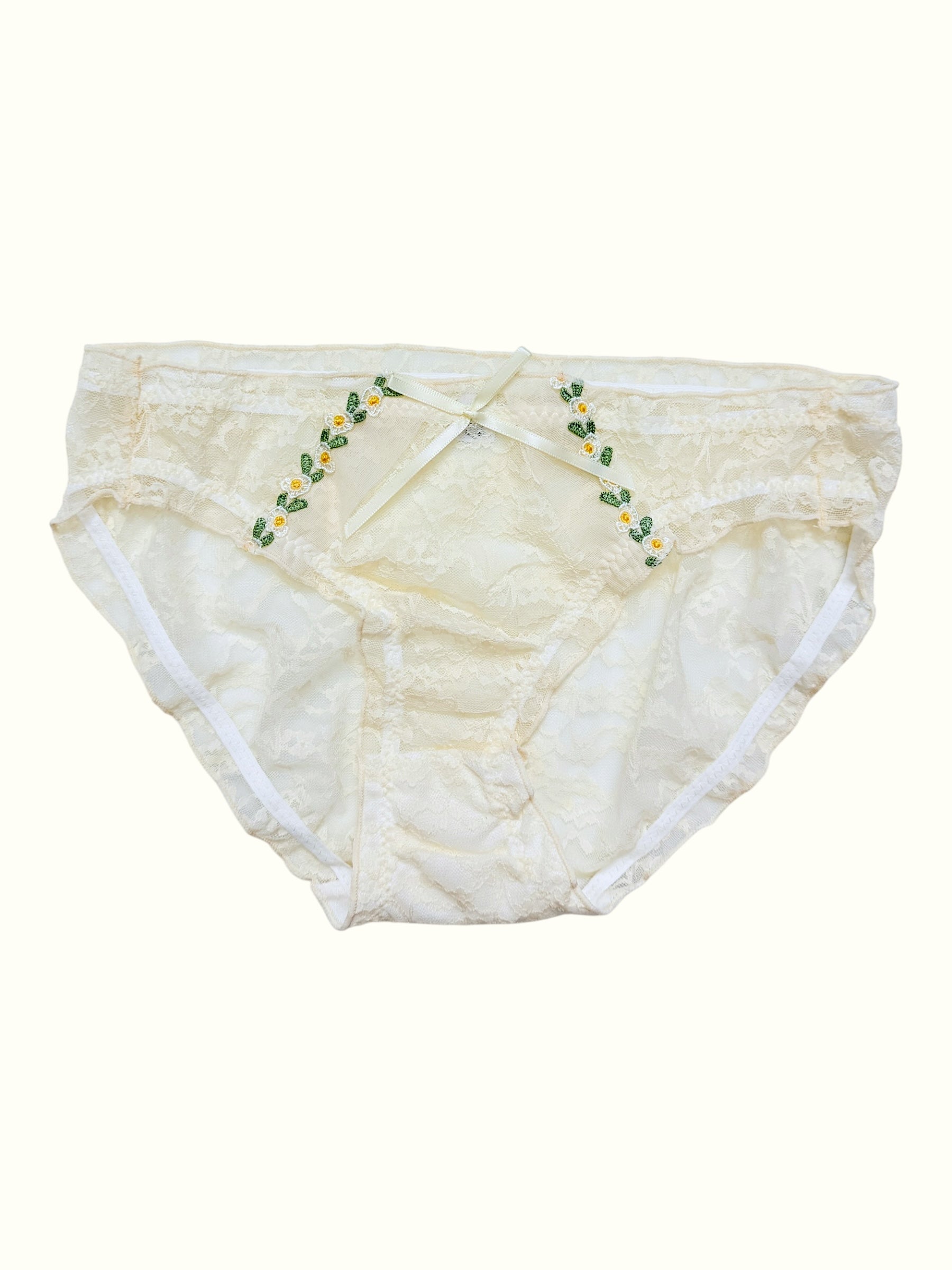 Daisy Lace Panties Floral Embroidery & Tulle Ruffle Styles