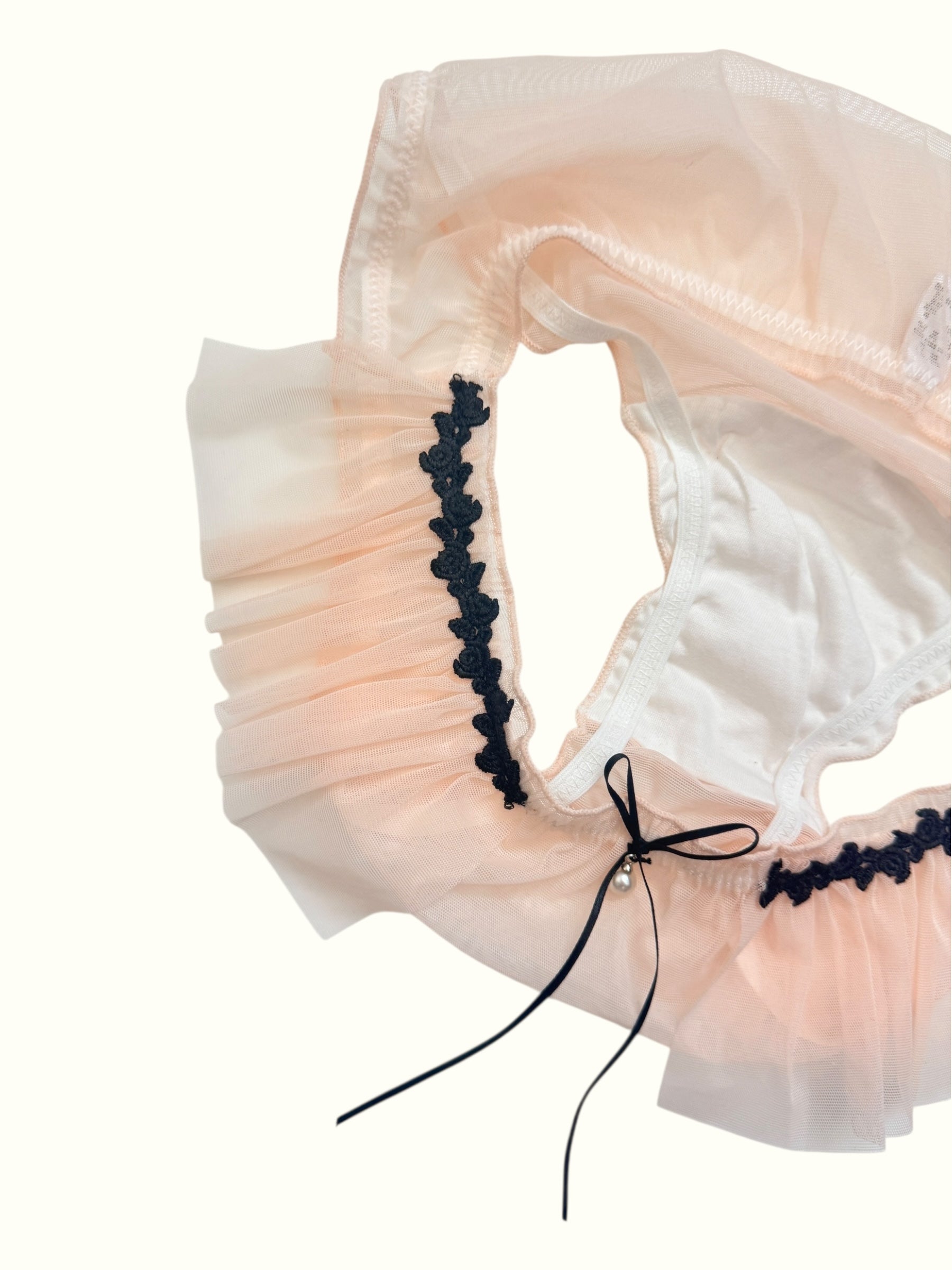 Tulle Ruffle Panties with Pearl Drop