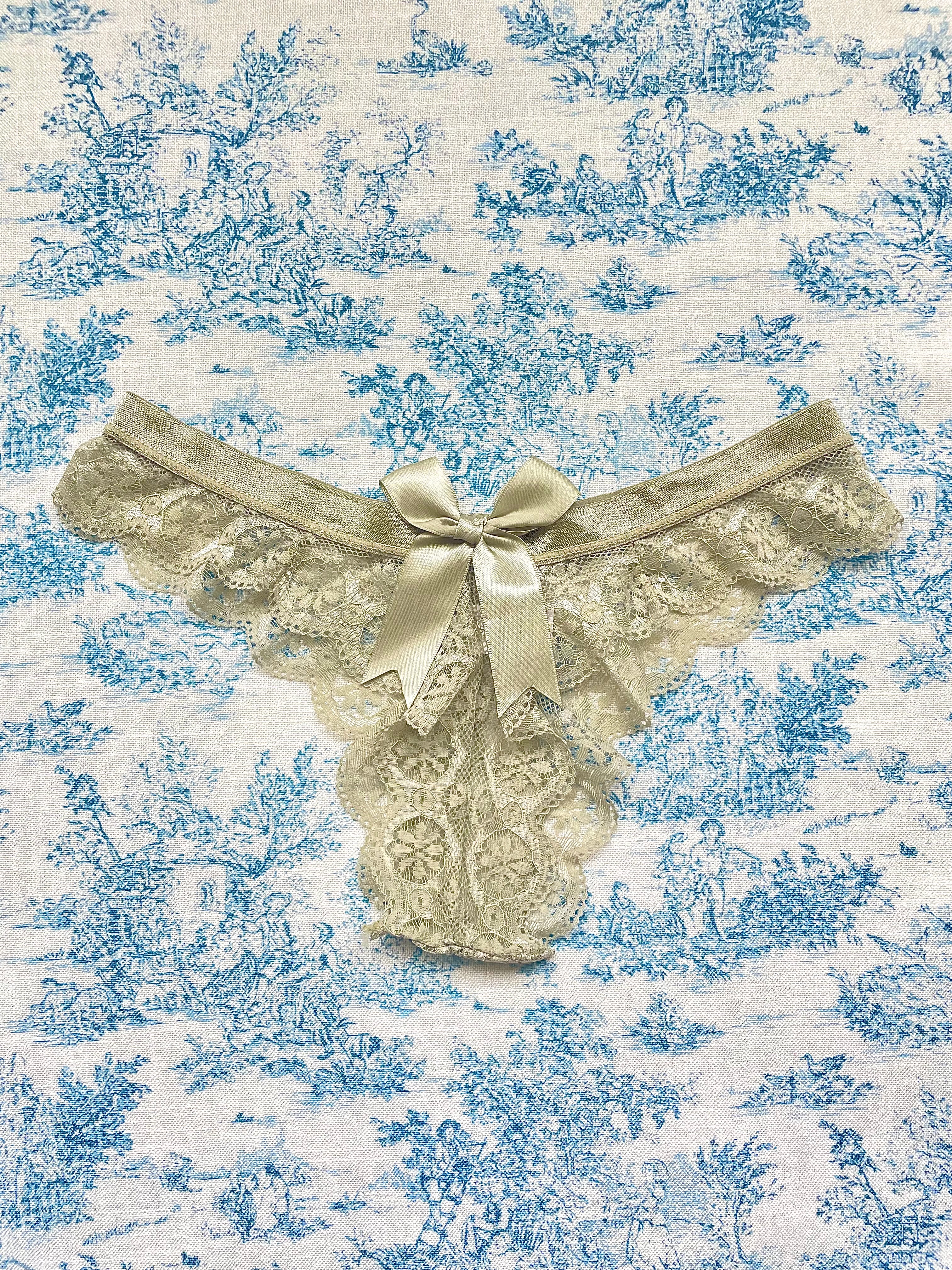 Milanblocks coquette bow lace cute panty Cotton Panties fall underwear