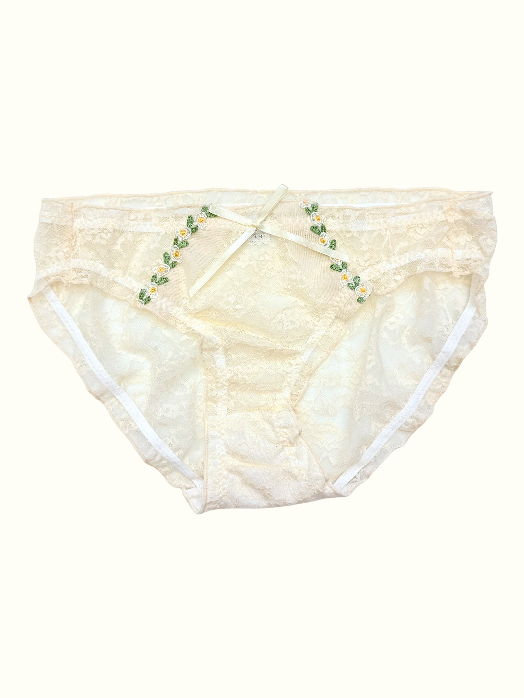 Daisy Lace Panties Floral Embroidery & Tulle Ruffle Styles