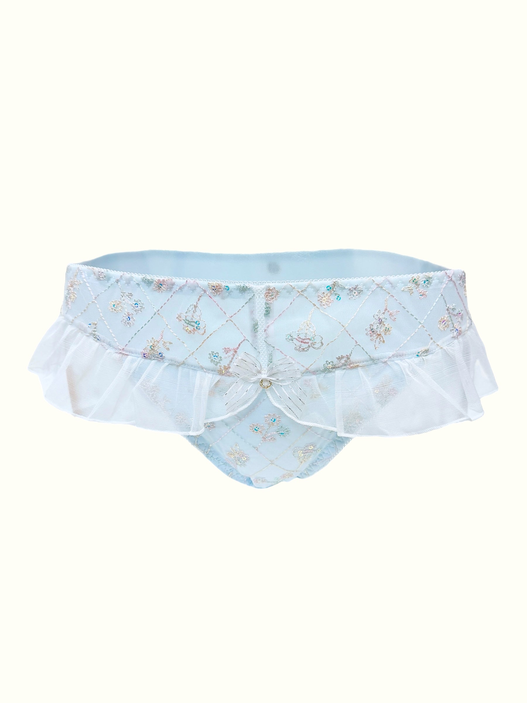 Blue Embroidered Panty
