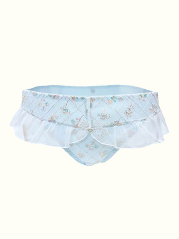 Frosted Blossom Embroidered Bra & Panty Set – Ruffled Romance