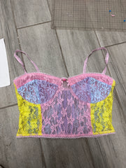 Coquette style mesh cami top