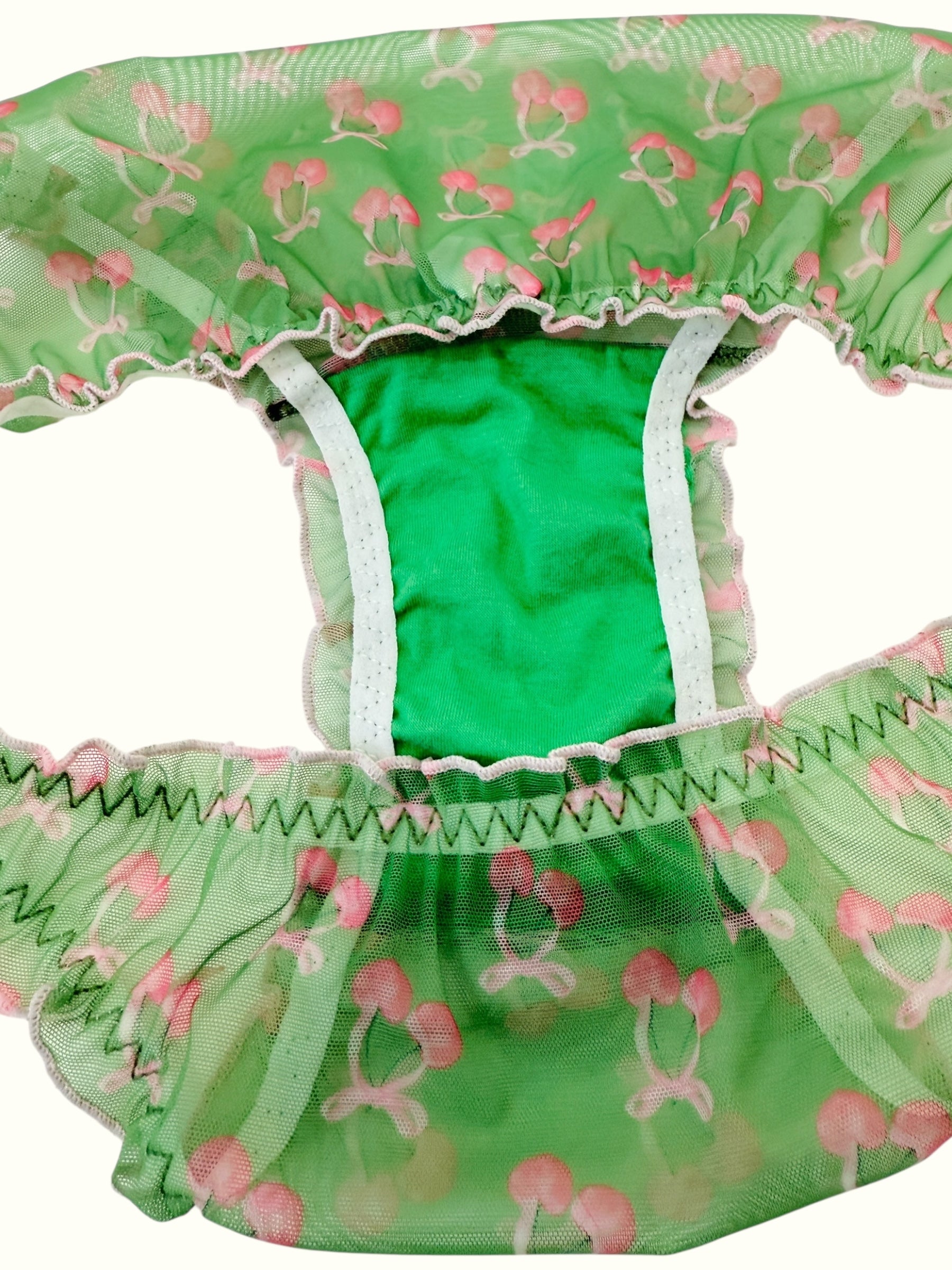 Cherry Blossom Mesh Panty – Coquette Green Dream