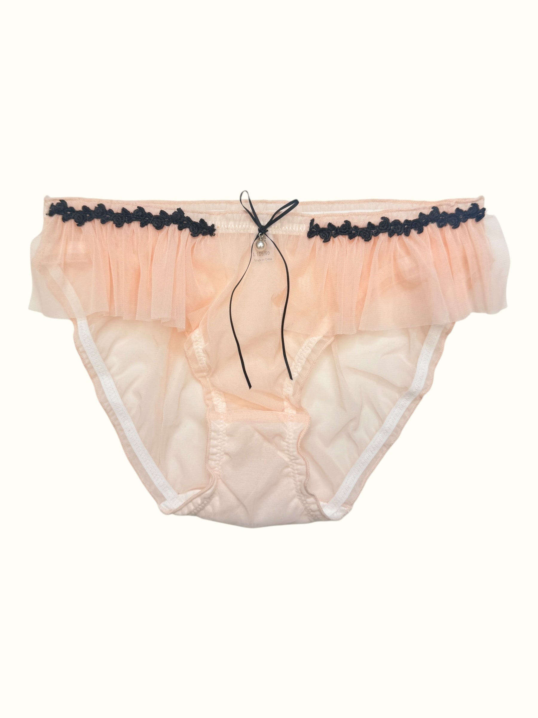 Tulle Ruffle Panties with Pearl Drop