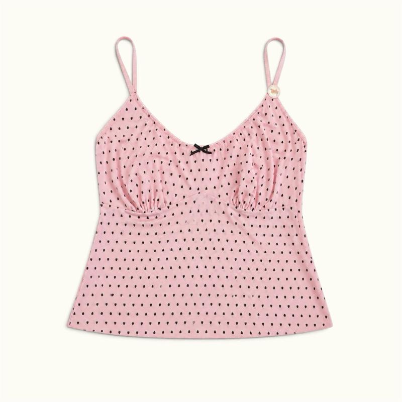 MilanBlocks coquette Womenswear Short Tops Sleeveless Minimalist soft girl cami top sample sale