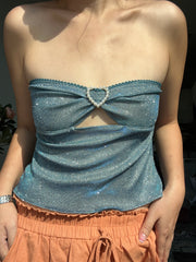 Coquette style mesh cami top