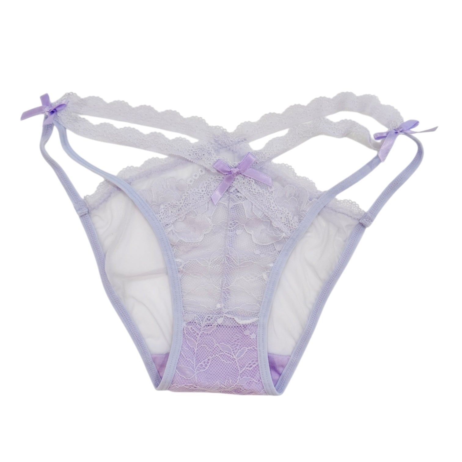 Petite Size Coquette style lace bow panties Floral Sweet Cute Polka Dot Polka Dot Sexy Mesh Underwear fall underwear Womenswear Soft Lingerie