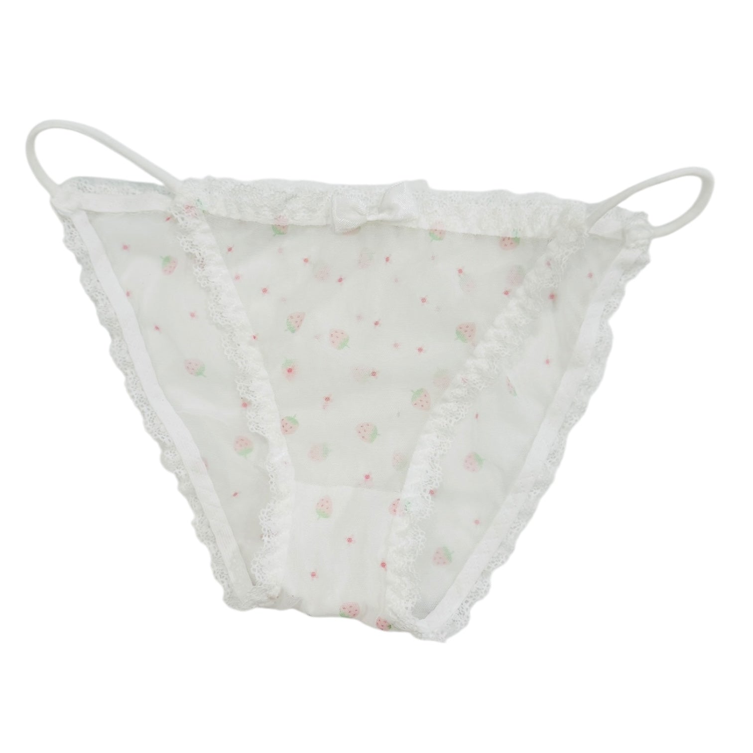 Petite Size Coquette style lace bow panties Floral Sweet Cute Polka Dot Polka Dot Sexy Mesh Underwear fall underwear Womenswear Soft Lingerie