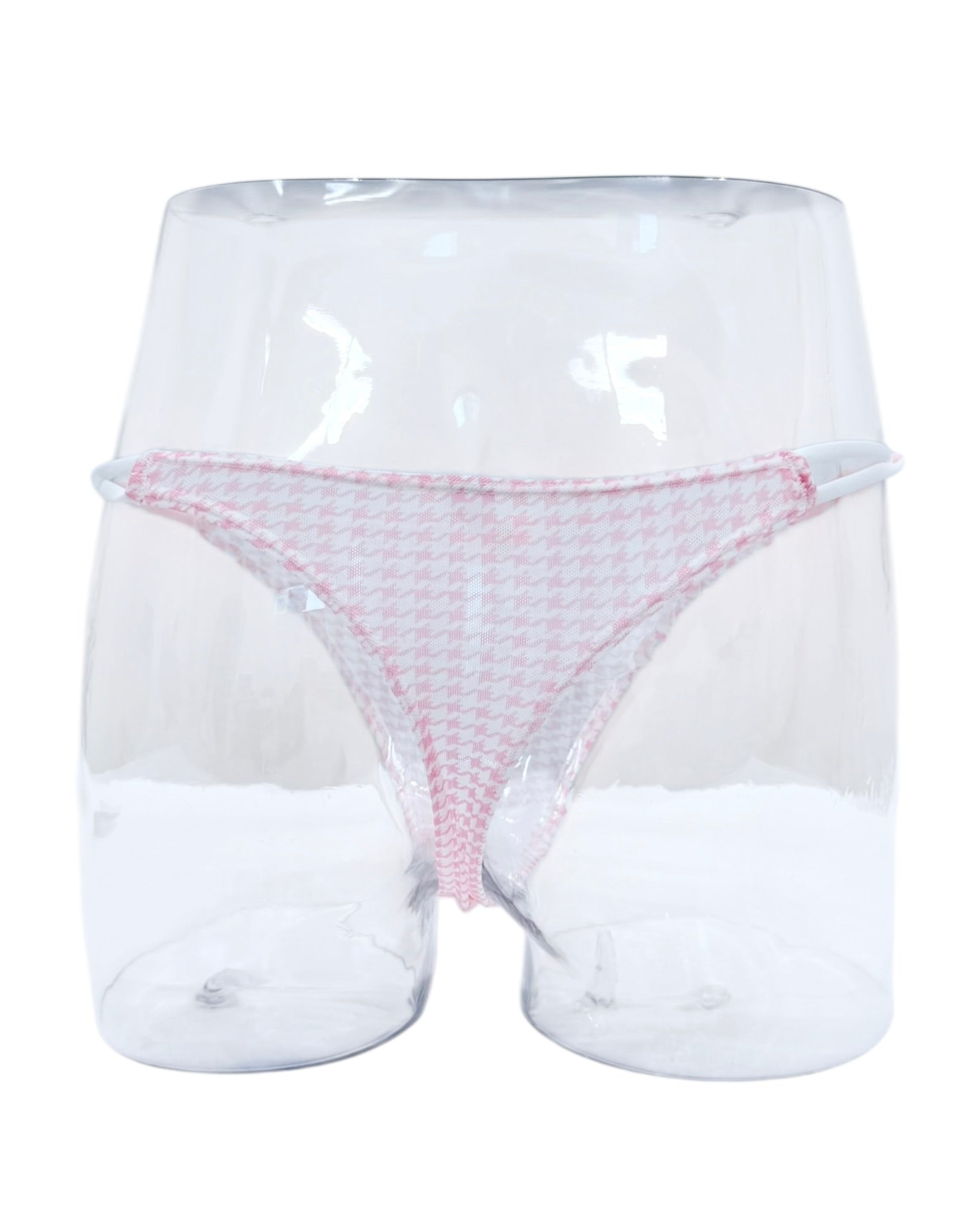 Pink Houndstooth String Panty