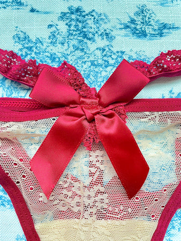 Red Lace Strap Panty