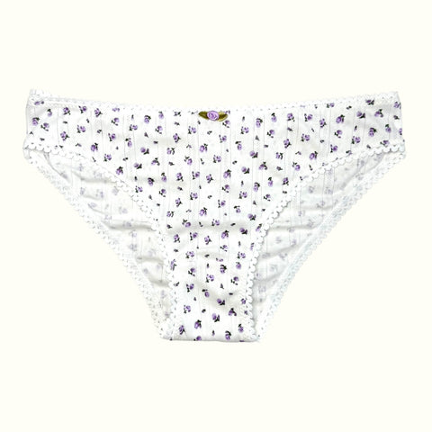 Milanblocks Soft Girl Cotton Panties pointella Cute Floral Pastel Lace Trim Briefs Panty