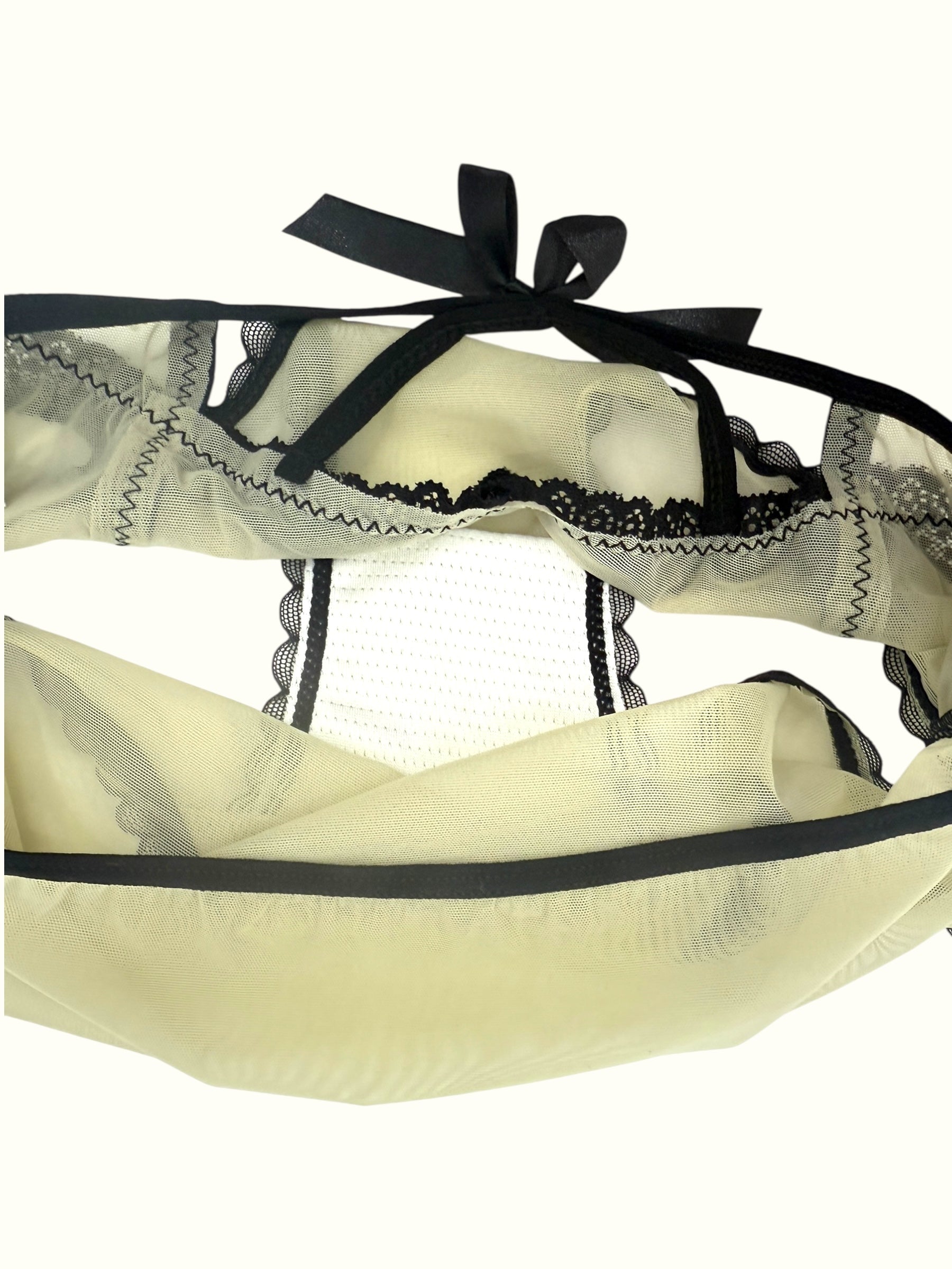 Milanblocks Noir Bowline Sheer Mesh Panty