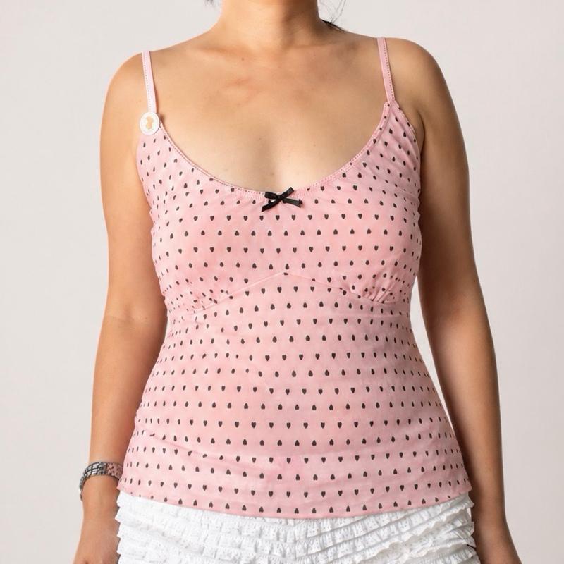 MilanBlocks coquette Womenswear Short Tops Sleeveless Minimalist soft girl cami top sample sale
