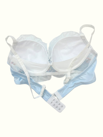 Frosted Blossom Embroidered Bra & Panty Set – Ruffled Romance