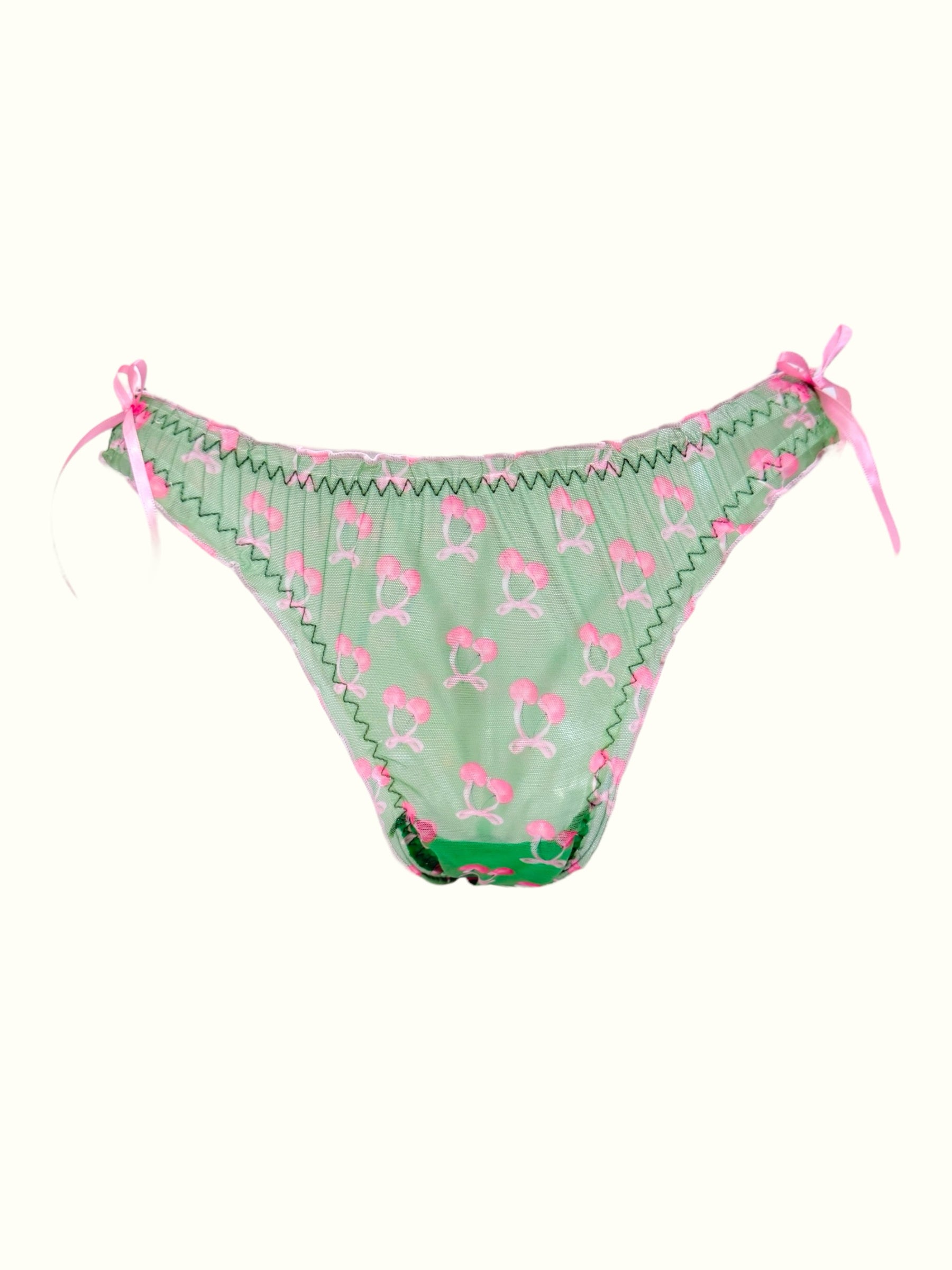 Cherry Blossom Mesh Panty – Coquette Green Dream