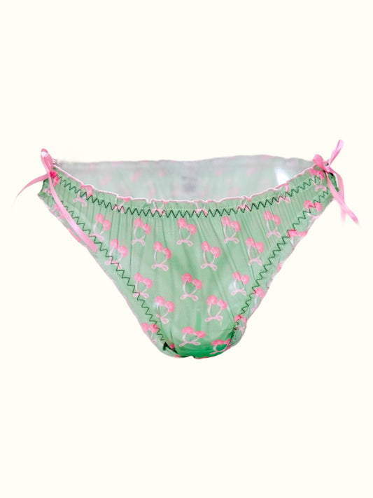 Cherry Blossom Mesh Panty – Coquette Green Dream