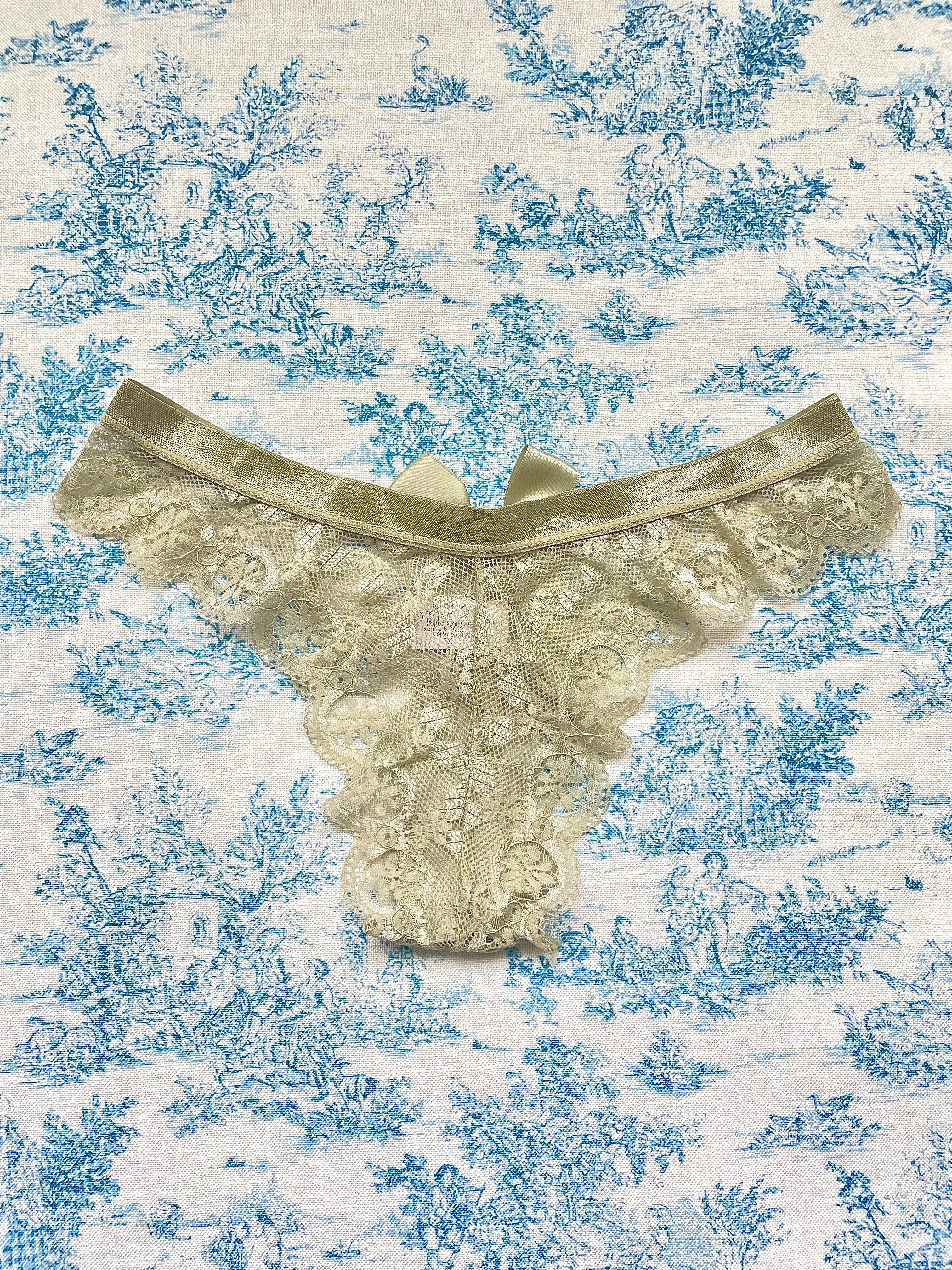 Green Lace Bow Panty