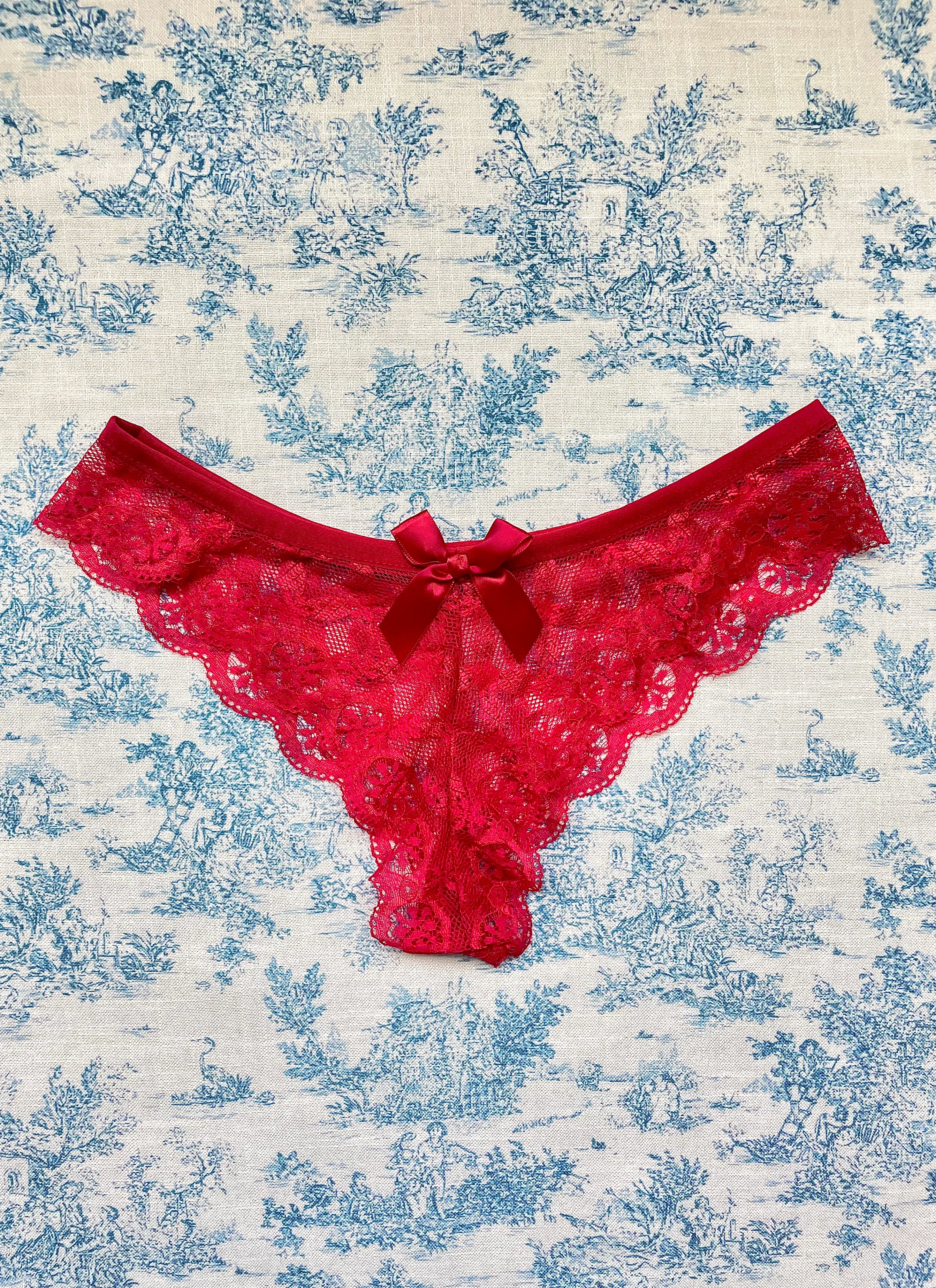 Milanblocks coquette bow lace cute panty Cotton Panties fall underwear