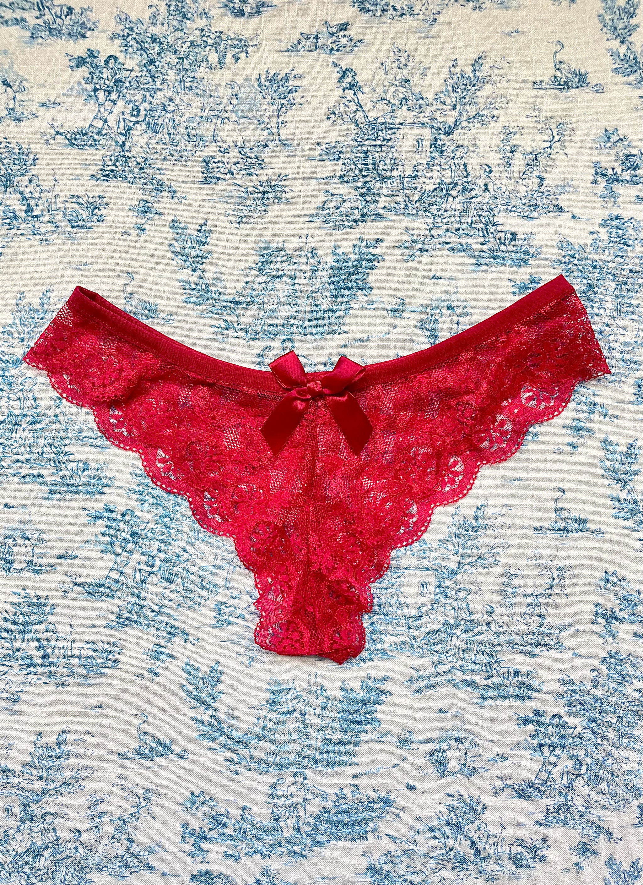 Milanblocks coquette bow lace cute panty Cotton Panties fall underwear