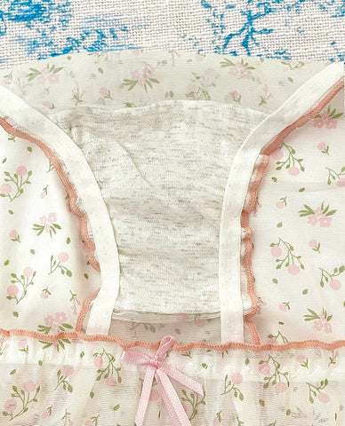 Pink & White floral Panty