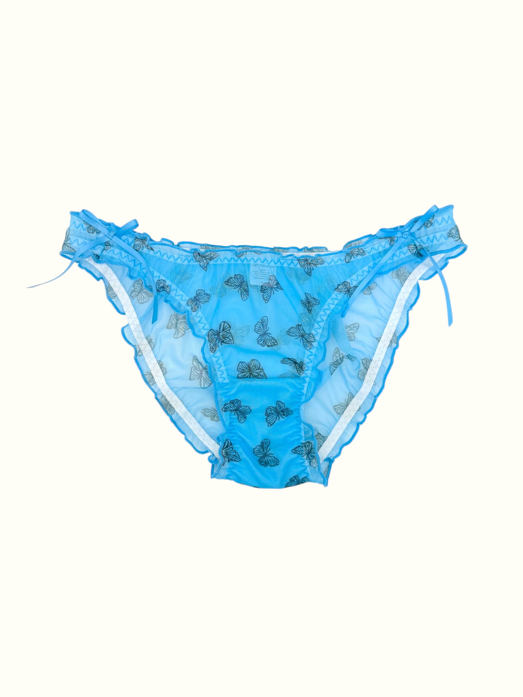 Blue Butterfly Mesh Coquette Elegance Panty