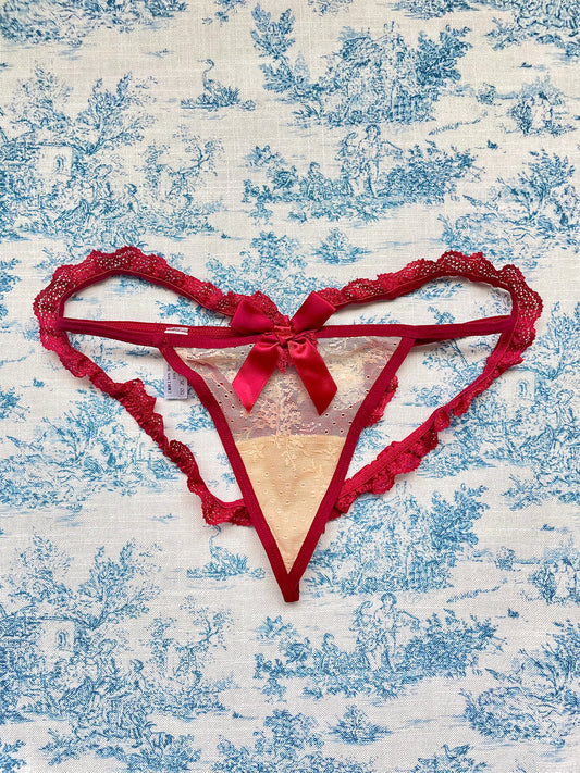 Red Lace Strap Panty