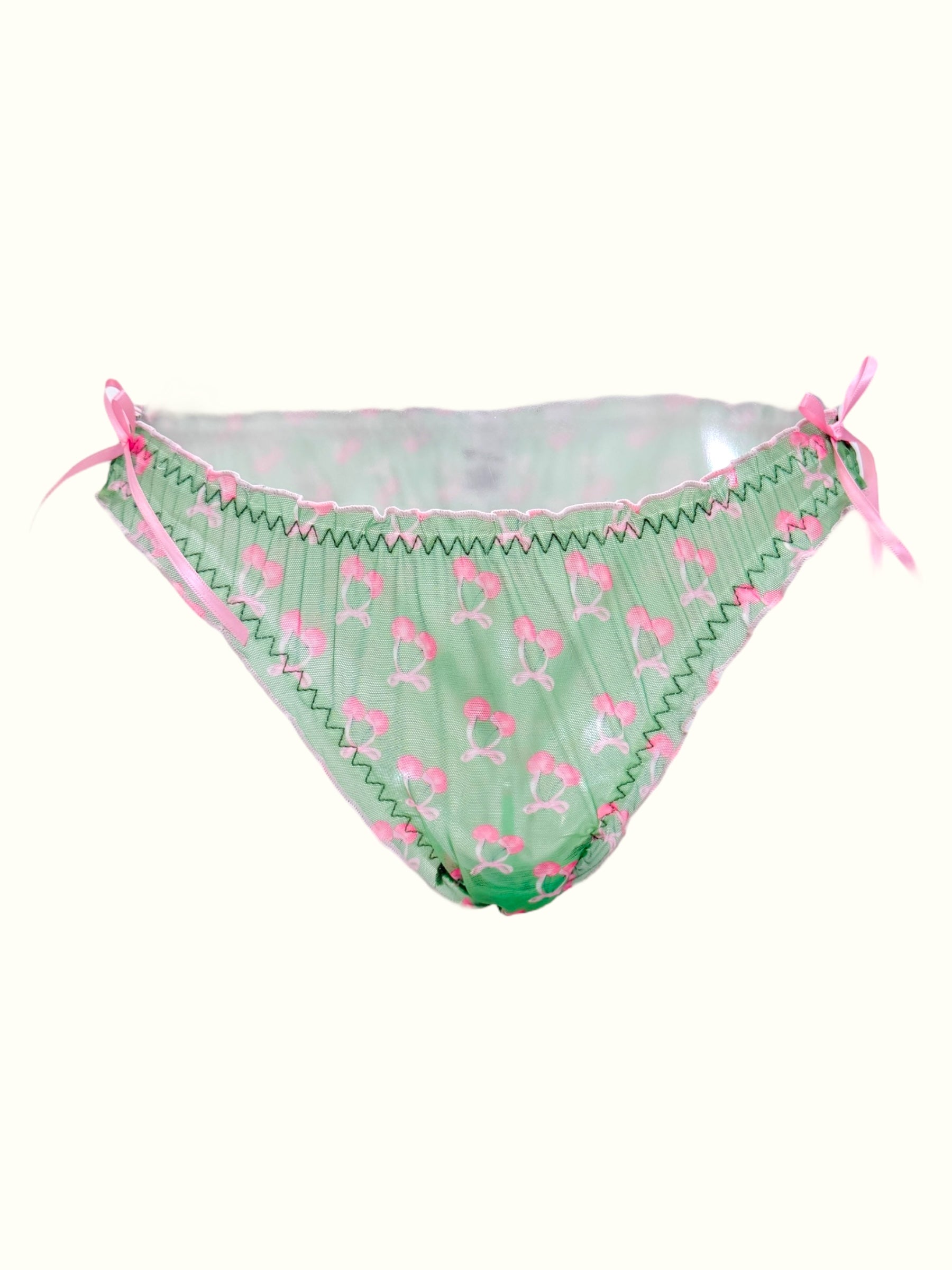 Cherry Blossom Mesh Panty – Coquette Green Dream