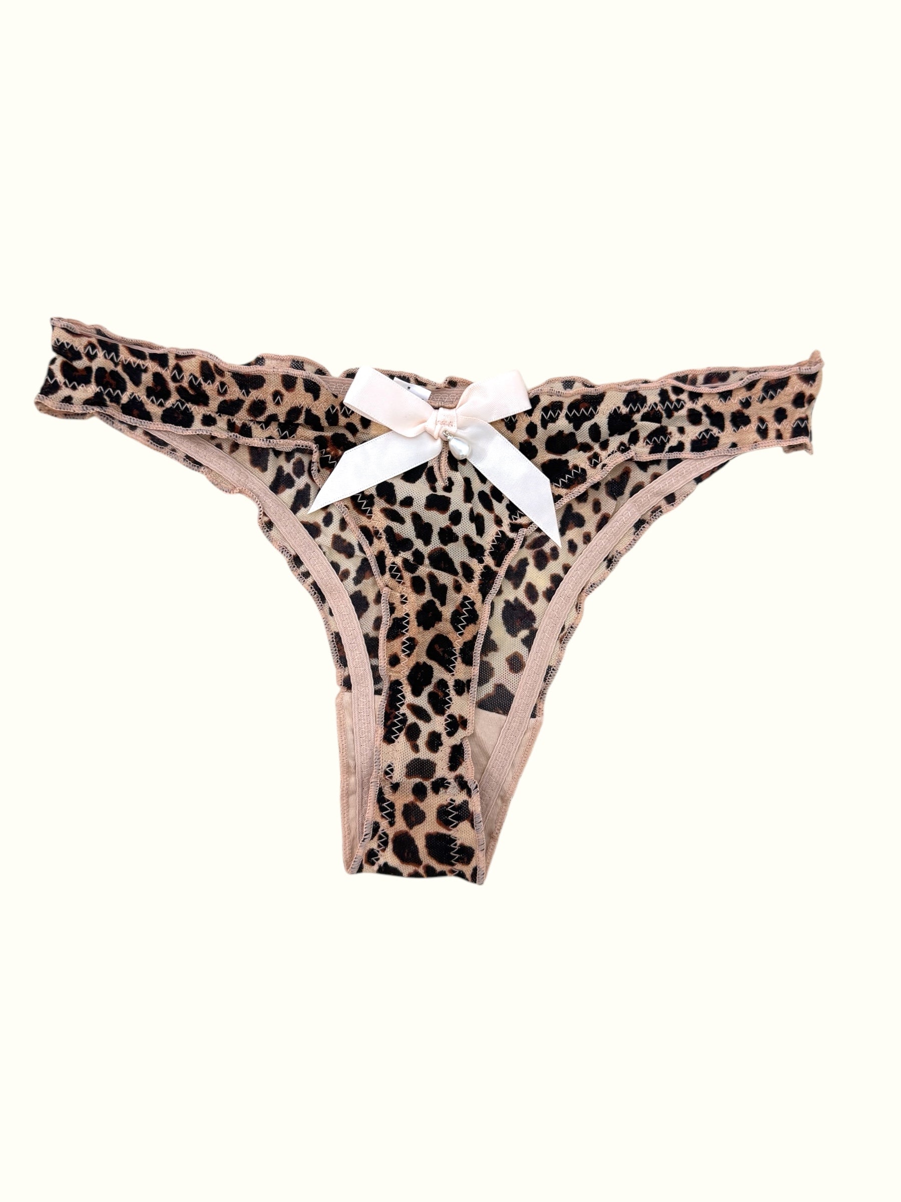 Wild Elegance Leopard Lace Thong