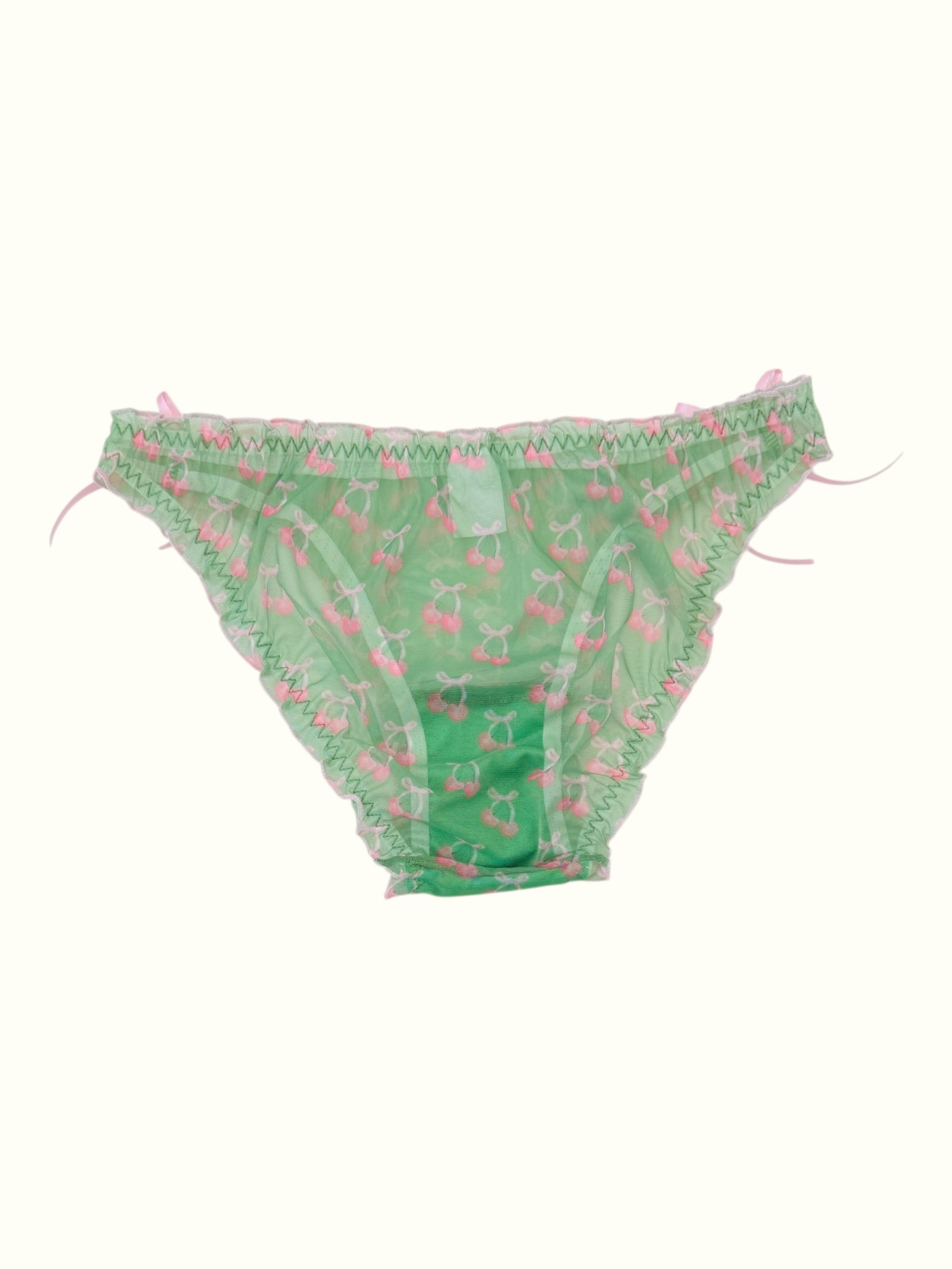 Cherry Blossom Mesh Panty – Coquette Green Dream
