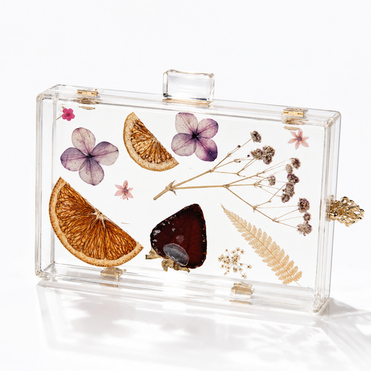 Fruit Lucite box Clutch vintage inspired