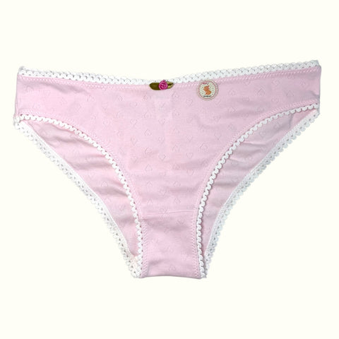 Milanblocks Soft Girl Cotton Panties pointella Cute Floral Pastel Lace Trim Briefs Panty