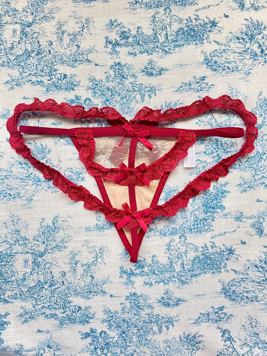 Red Lace Strap Panty