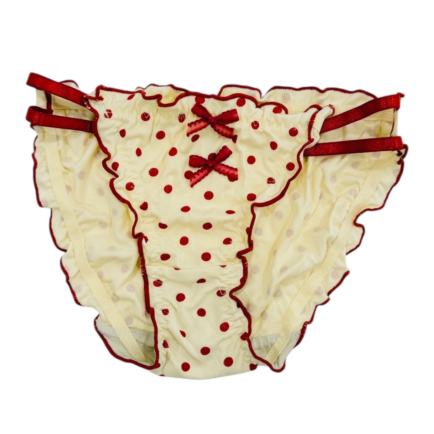 Petite Size Coquette style lace bow panties Floral Sweet Cute Polka Dot Polka Dot Sexy Mesh Underwear fall underwear Womenswear Soft Lingerie
