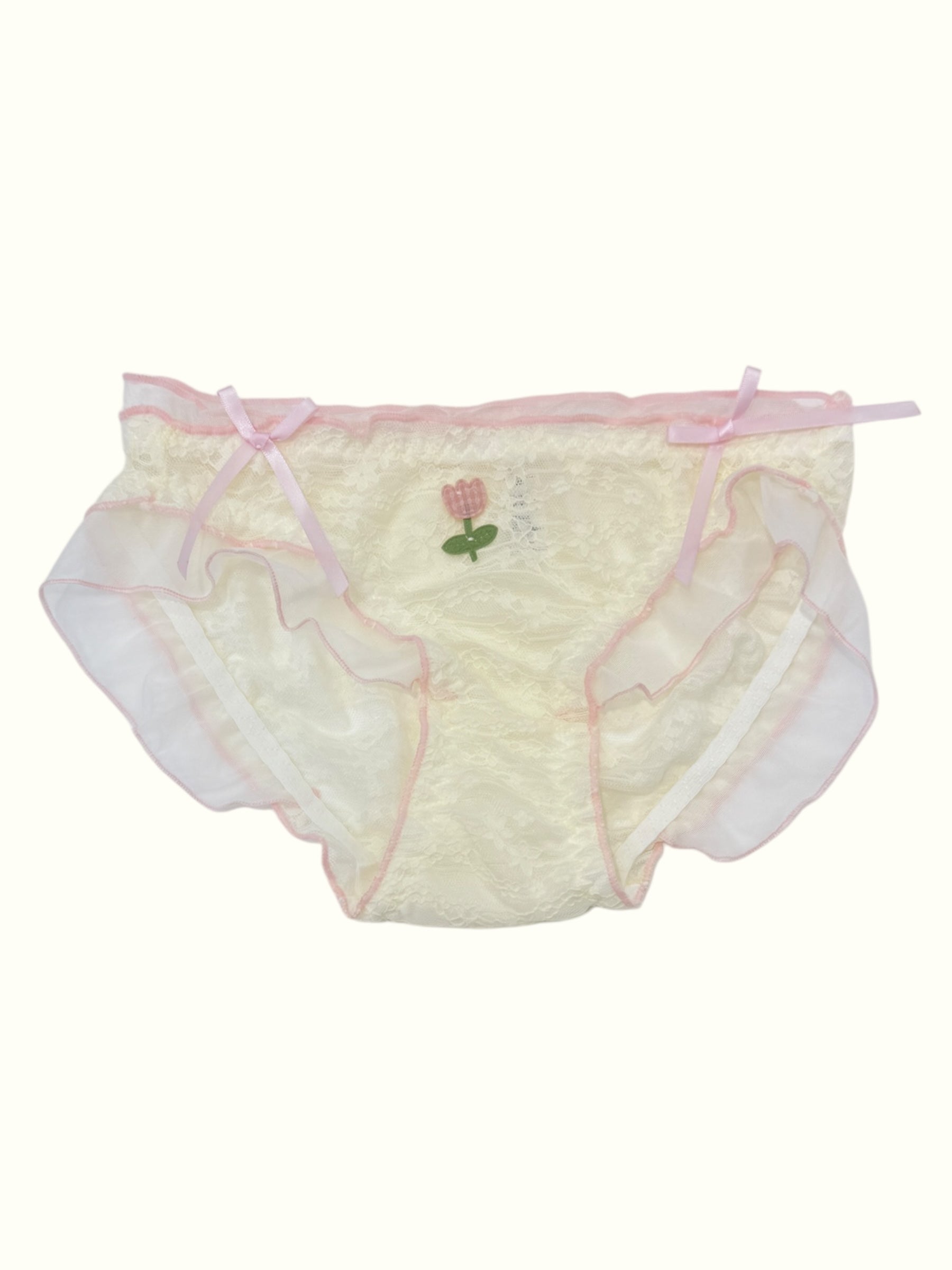 Coquette Matching Floral Embroidered Lace Lingerie Set