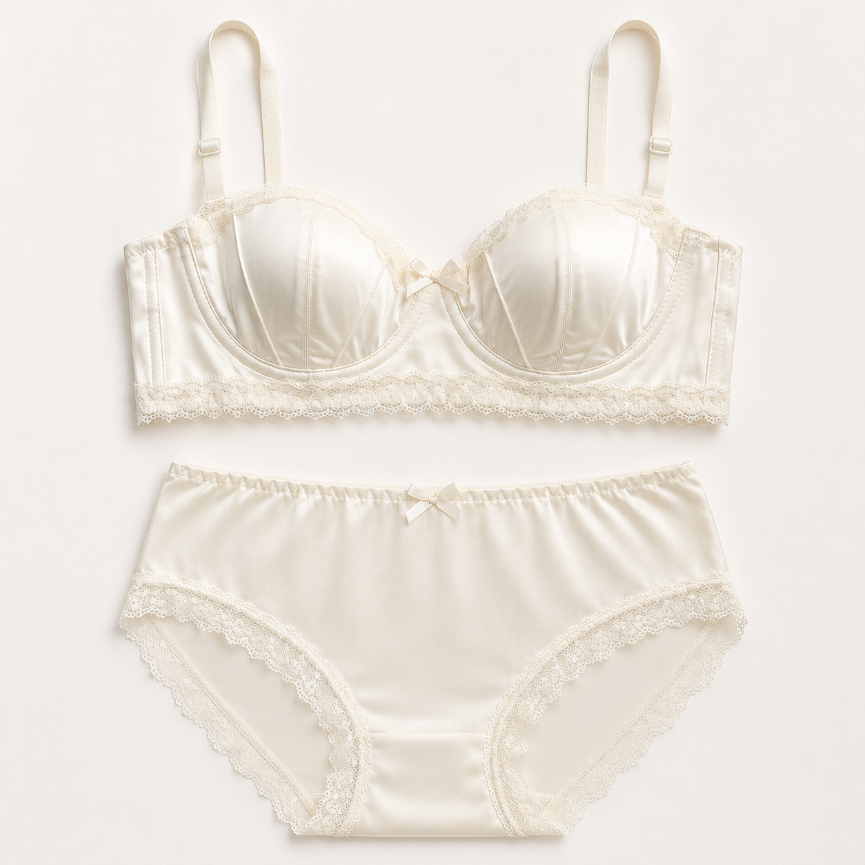 Milanblocks Women's 2-Piece Soft Girl Coquette Lace Bra and Panty Set - Y2K Floral Lingerie (Copy)