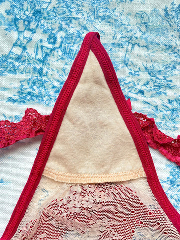 Red Lace Strap Panty