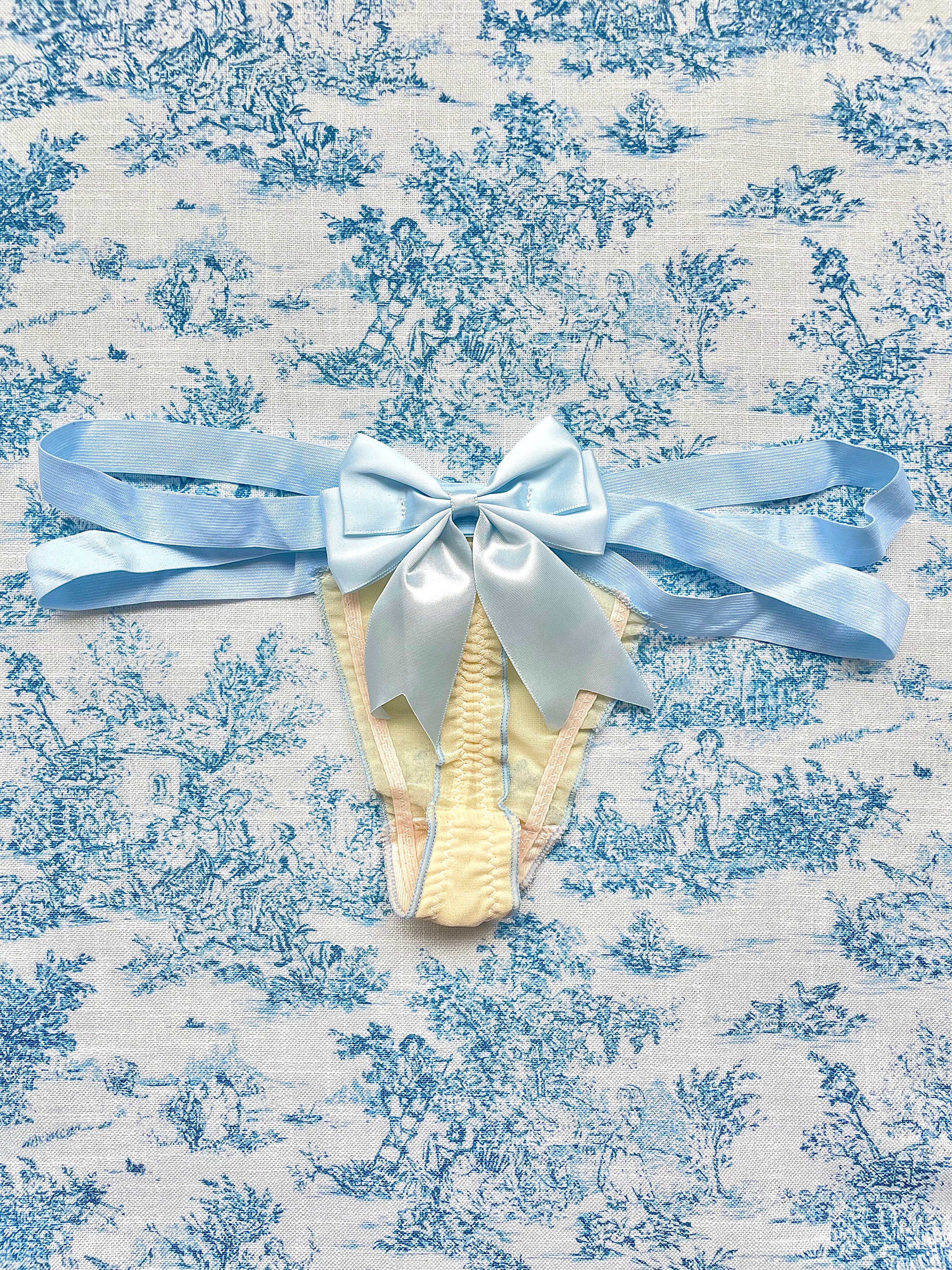 Blue Strap Bow Panty