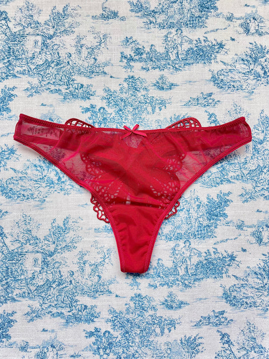 Red Mesh Butterfly Panty