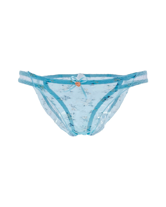 Milanblocks Delicate Floral Lace Panty with Bow Charm