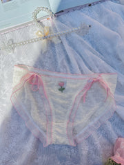 Mixed 5 coquette ruffle lace panties
