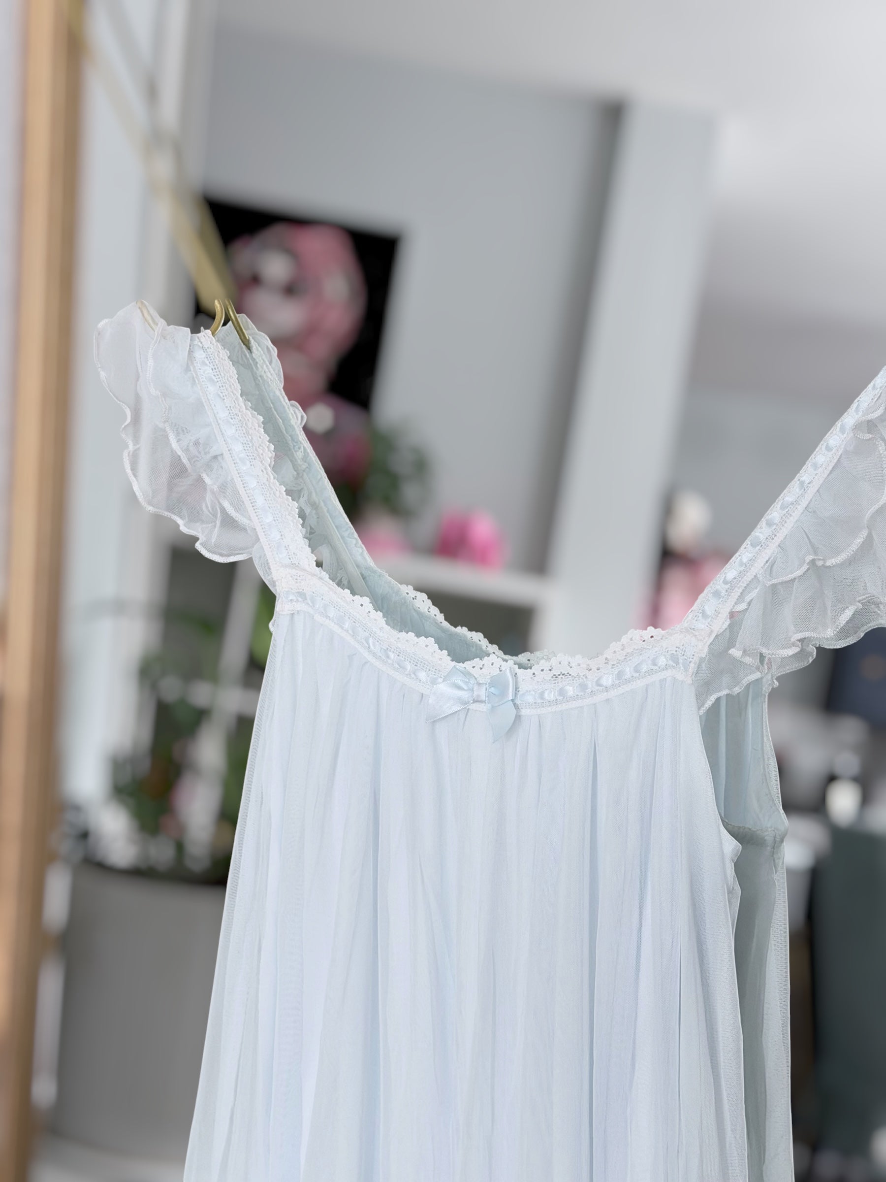 Sheer Blue Nightgown Dress | Light as Air Soft as a Dream