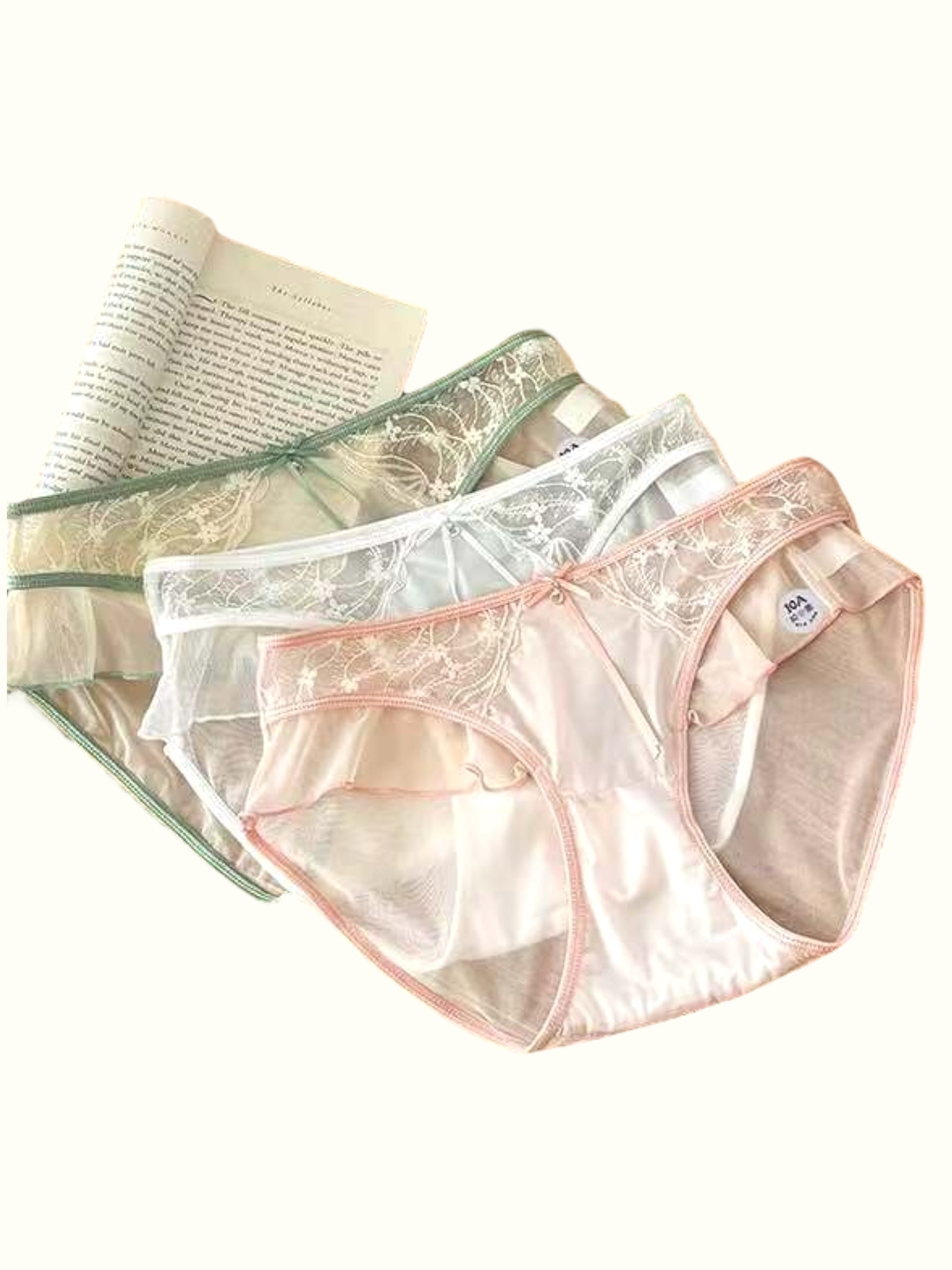 Whisper Lace Mid-Rise Briefs