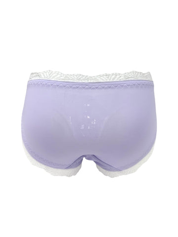 Purple & White Lace Trim Panty