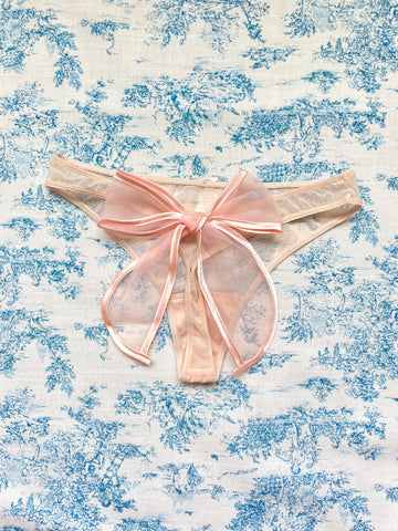 Pink Mesh Bow Panty
